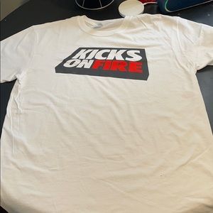 Kicks on fire t shirt